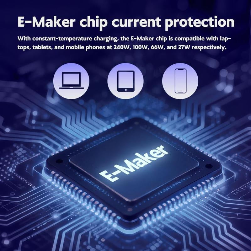 Invisible Holder Charger Cable with Stand, 240W Super Fast Charging 2-In-1 Fast Charging Cord & Phone Stand for Gaming, Office, Car Travel, Compatible with Type-C Charging Cable Black