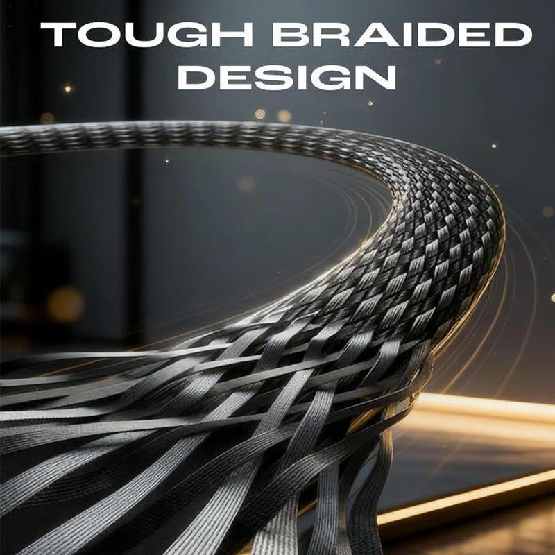 Invisible Holder Charger Cable with Stand, 240W Super Fast Charging 2-In-1 Fast Charging Cord & Phone Stand for Gaming, Office, Car Travel, Compatible with Type-C Charging Cable Black