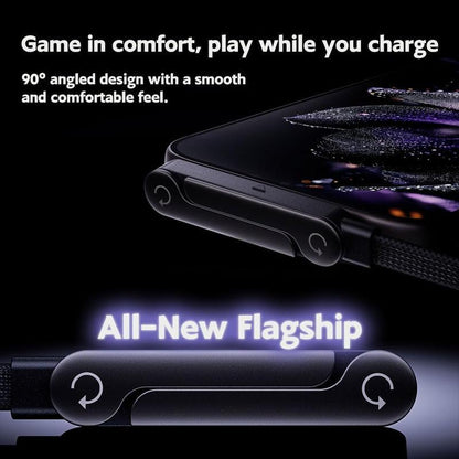 Invisible Holder Charger Cable with Stand, 240W Super Fast Charging 2-In-1 Fast Charging Cord & Phone Stand for Gaming, Office, Car Travel, Compatible with Type-C Charging Cable Black