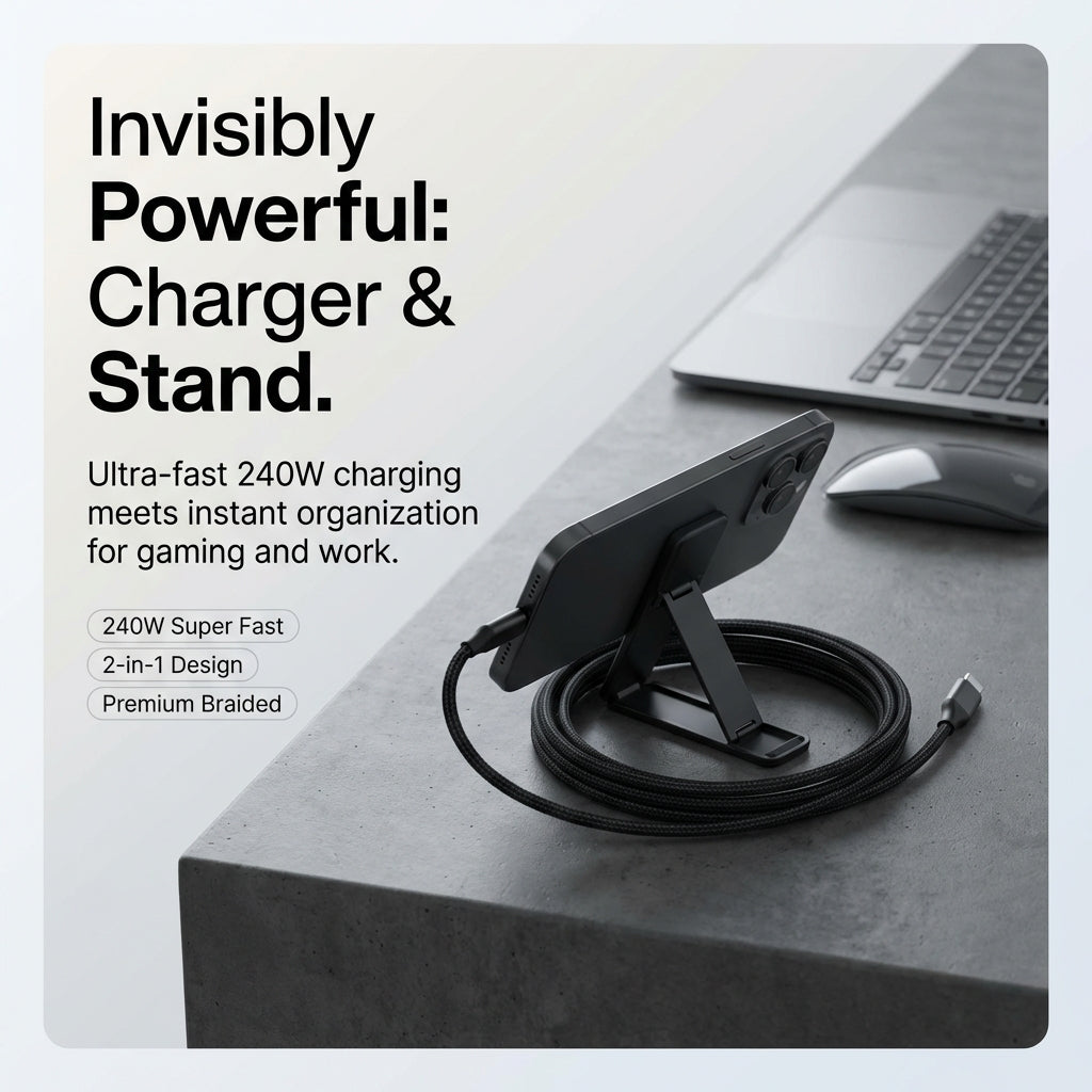 Charge at 240W. Play hands-free.